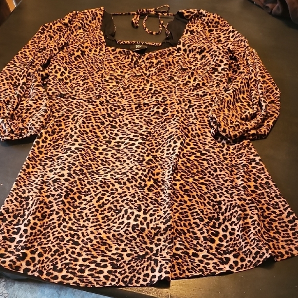 City Chic Dresses & Skirts - Leopard Print Dress- Black and Brown
